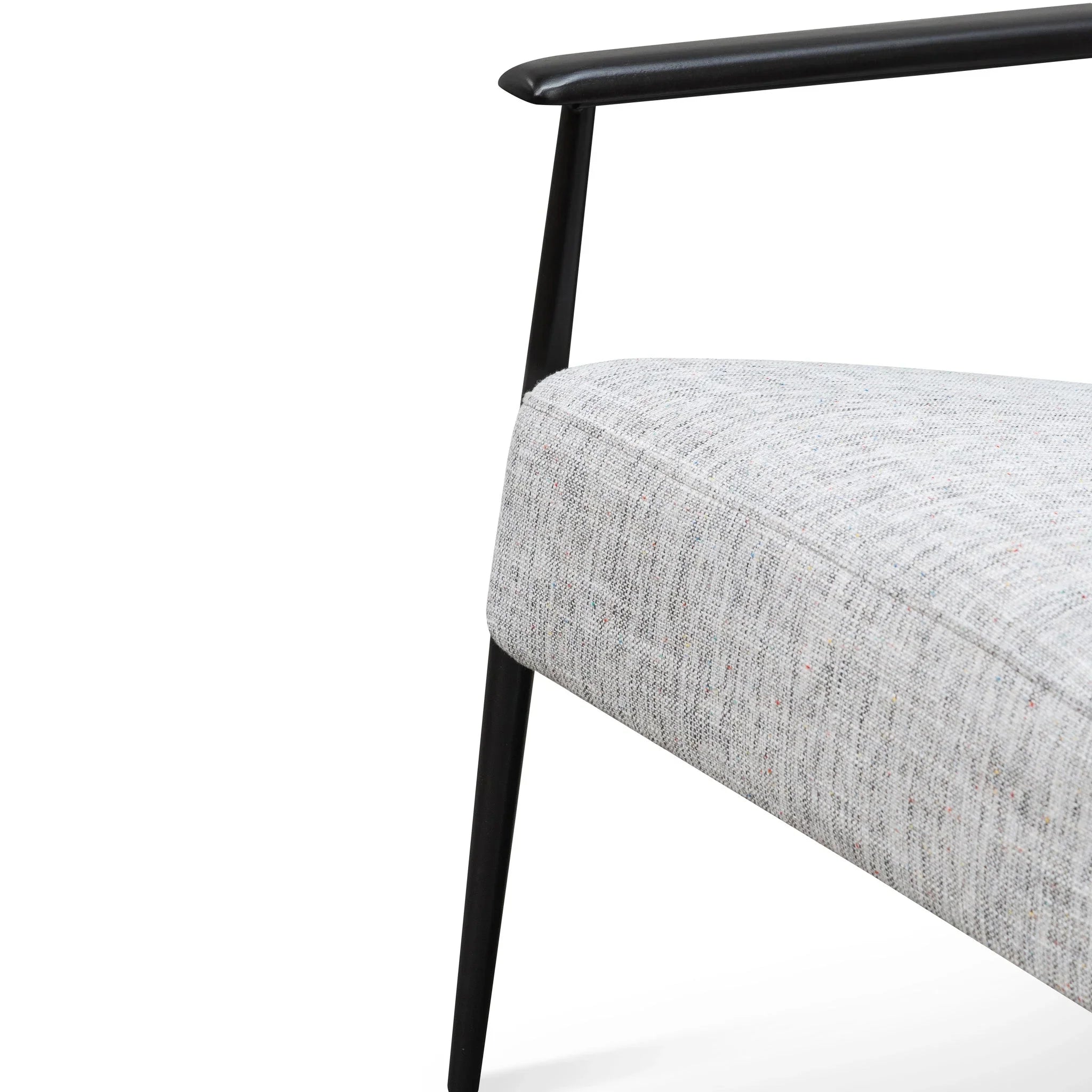 FC Fabric Armchair - Light Spec Grey - Black Legs