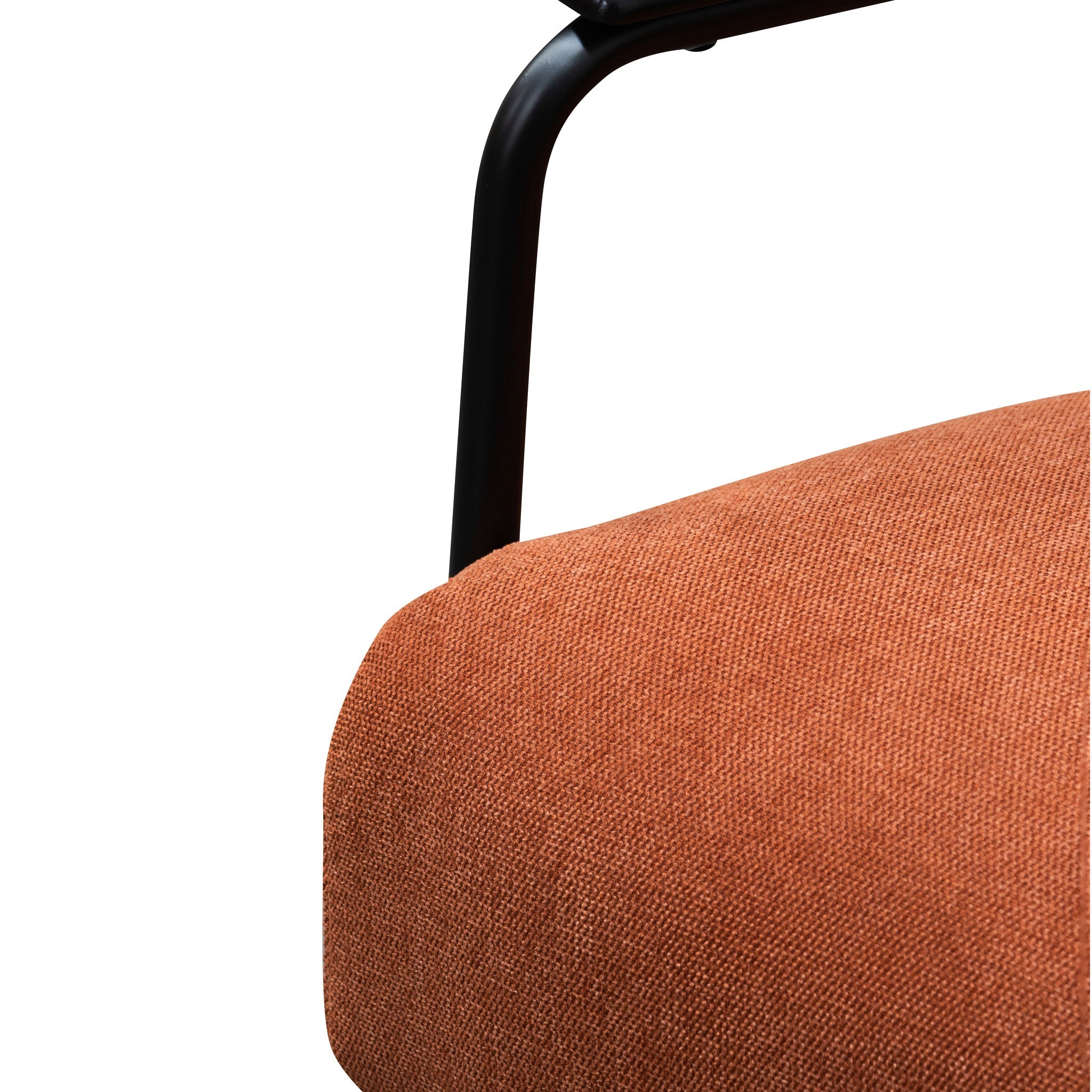 FC Fabric Armchair - Burnt Orange - Black Legs