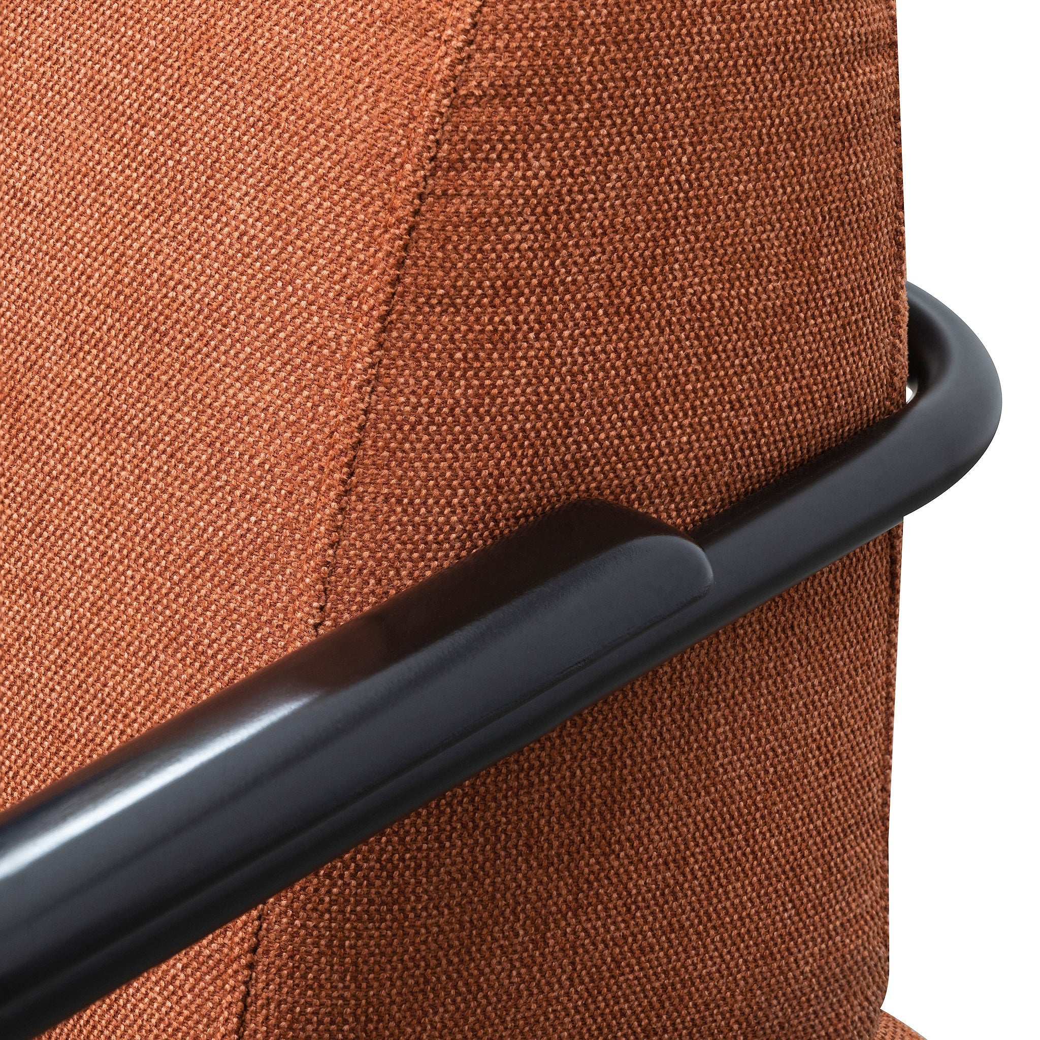FC Fabric Armchair - Burnt Orange - Black Legs