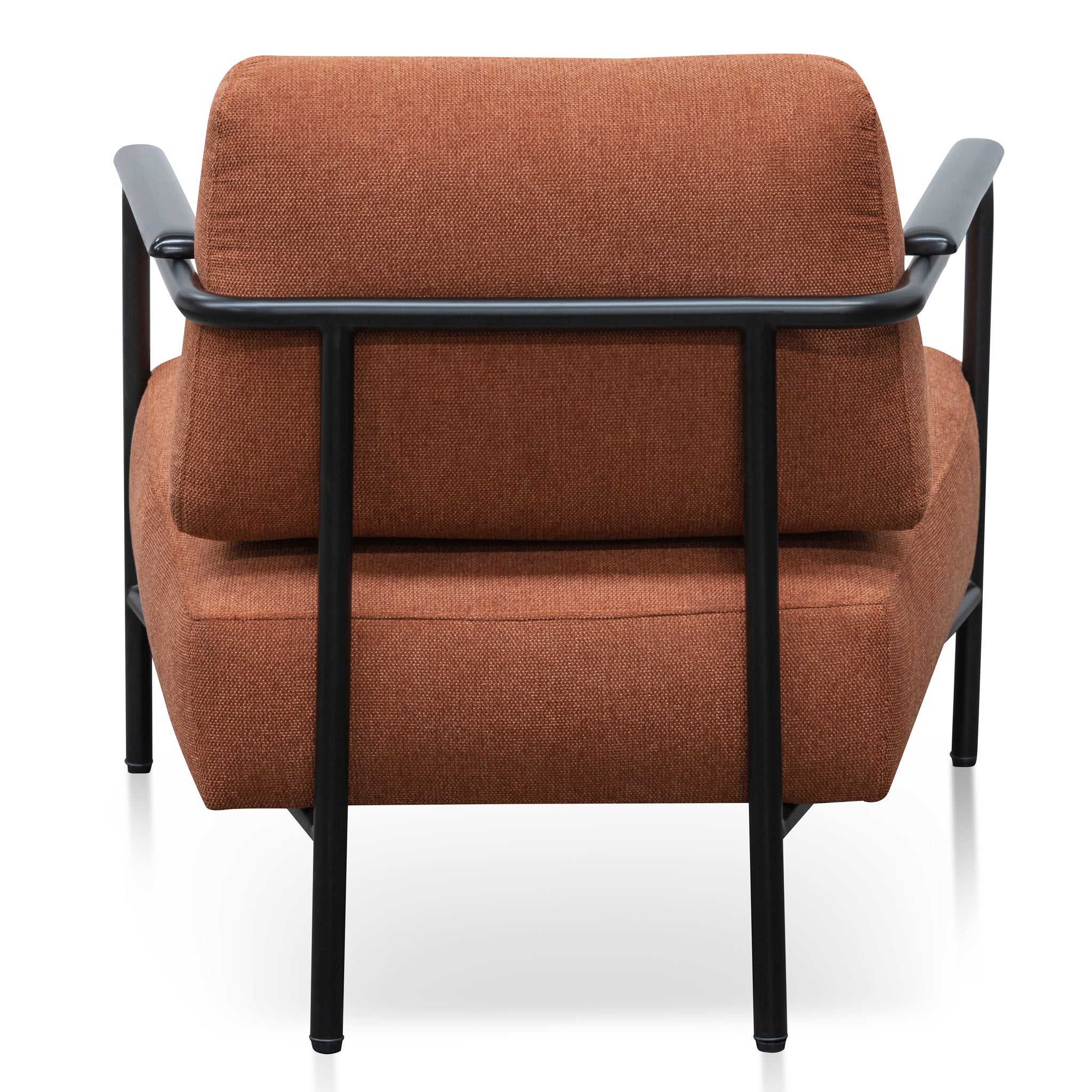 FC Fabric Armchair - Burnt Orange - Black Legs