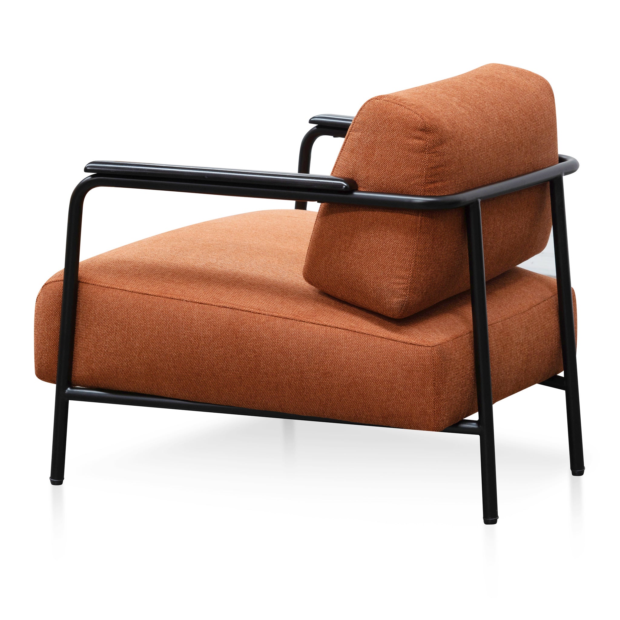 FC Fabric Armchair - Burnt Orange - Black Legs