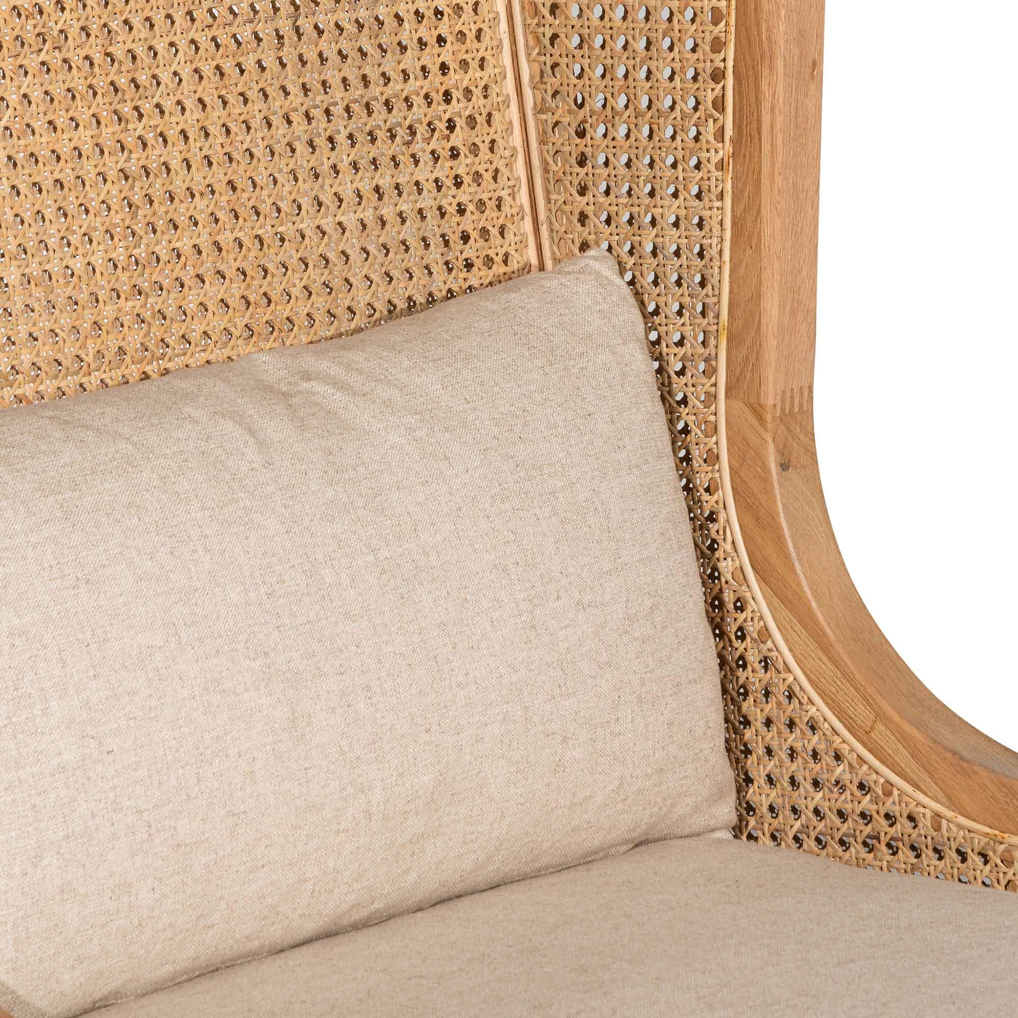 FC Wingback Rattan ArmFCair - Distress Natural - Sand White
