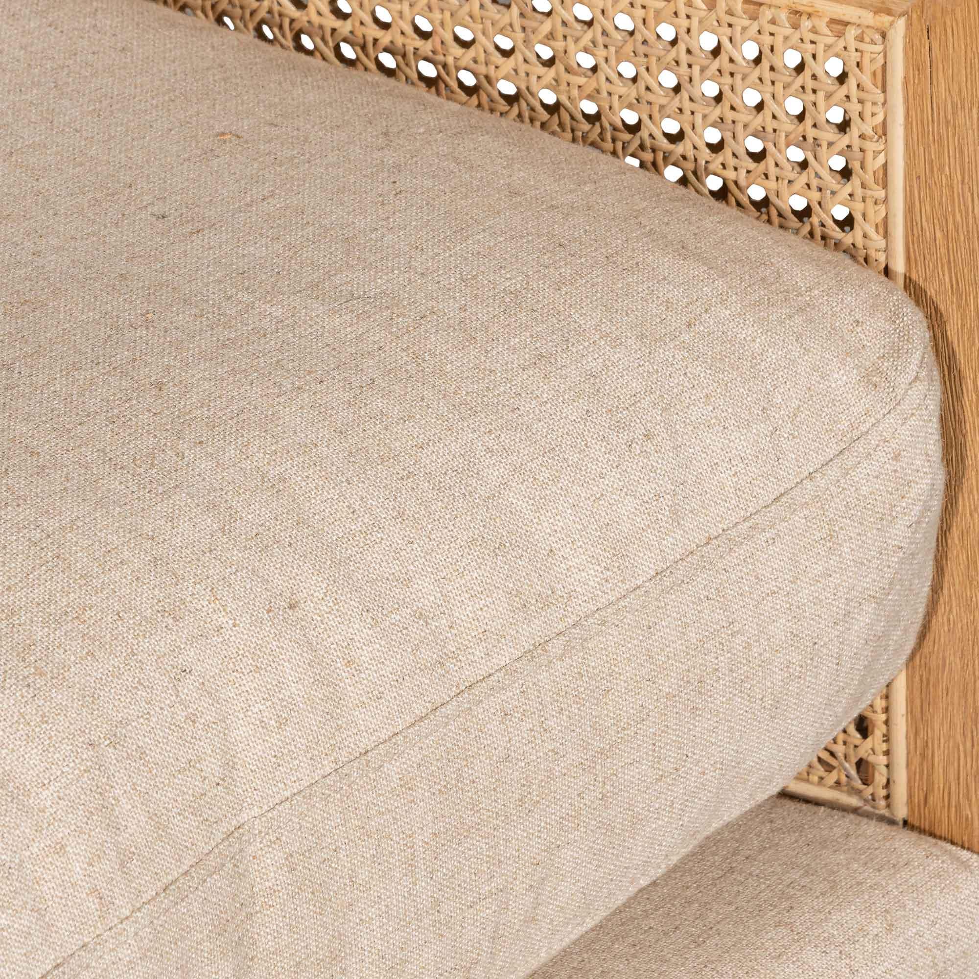 FC Wingback Rattan ArmFCair - Distress Natural - Sand White
