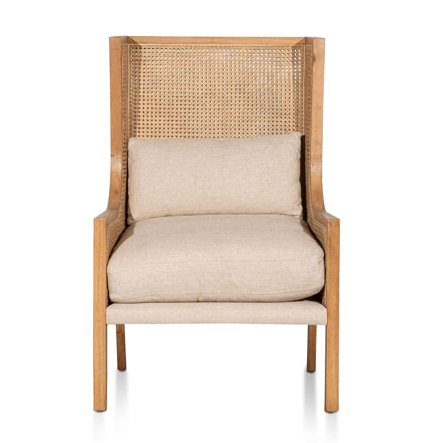 FC Wingback Rattan ArmFCair - Distress Natural - Sand White