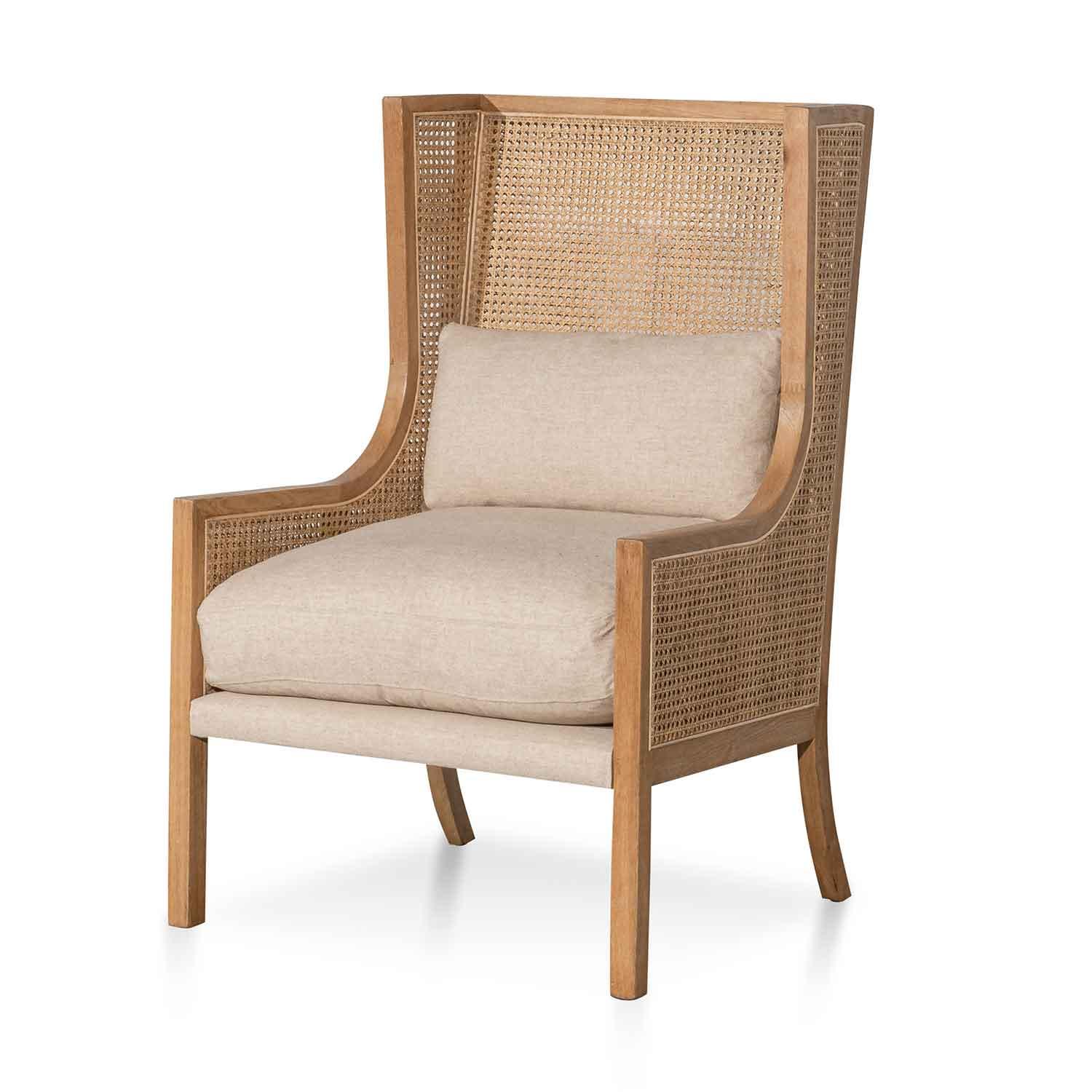 FC Wingback Rattan ArmFCair - Distress Natural - Sand White