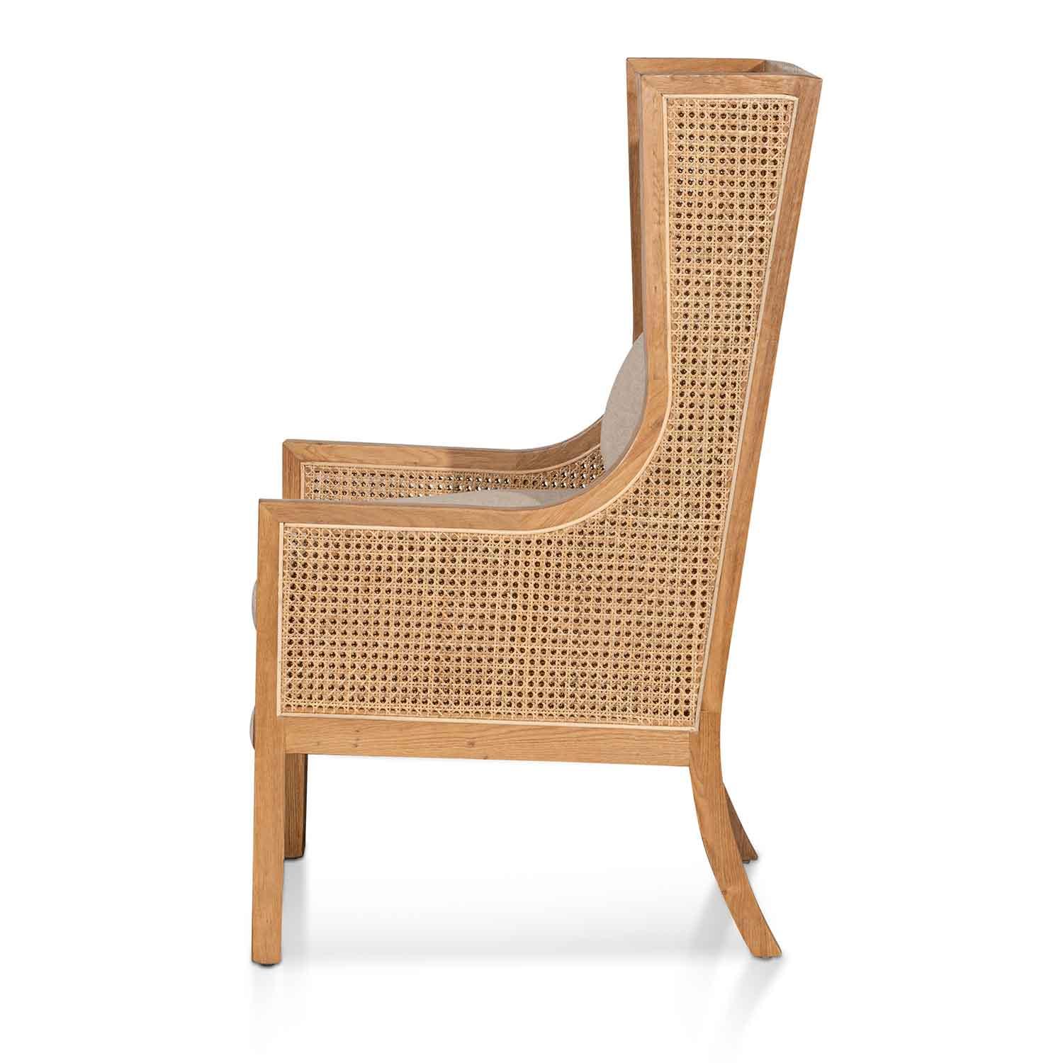 FC Wingback Rattan ArmFCair - Distress Natural - Sand White