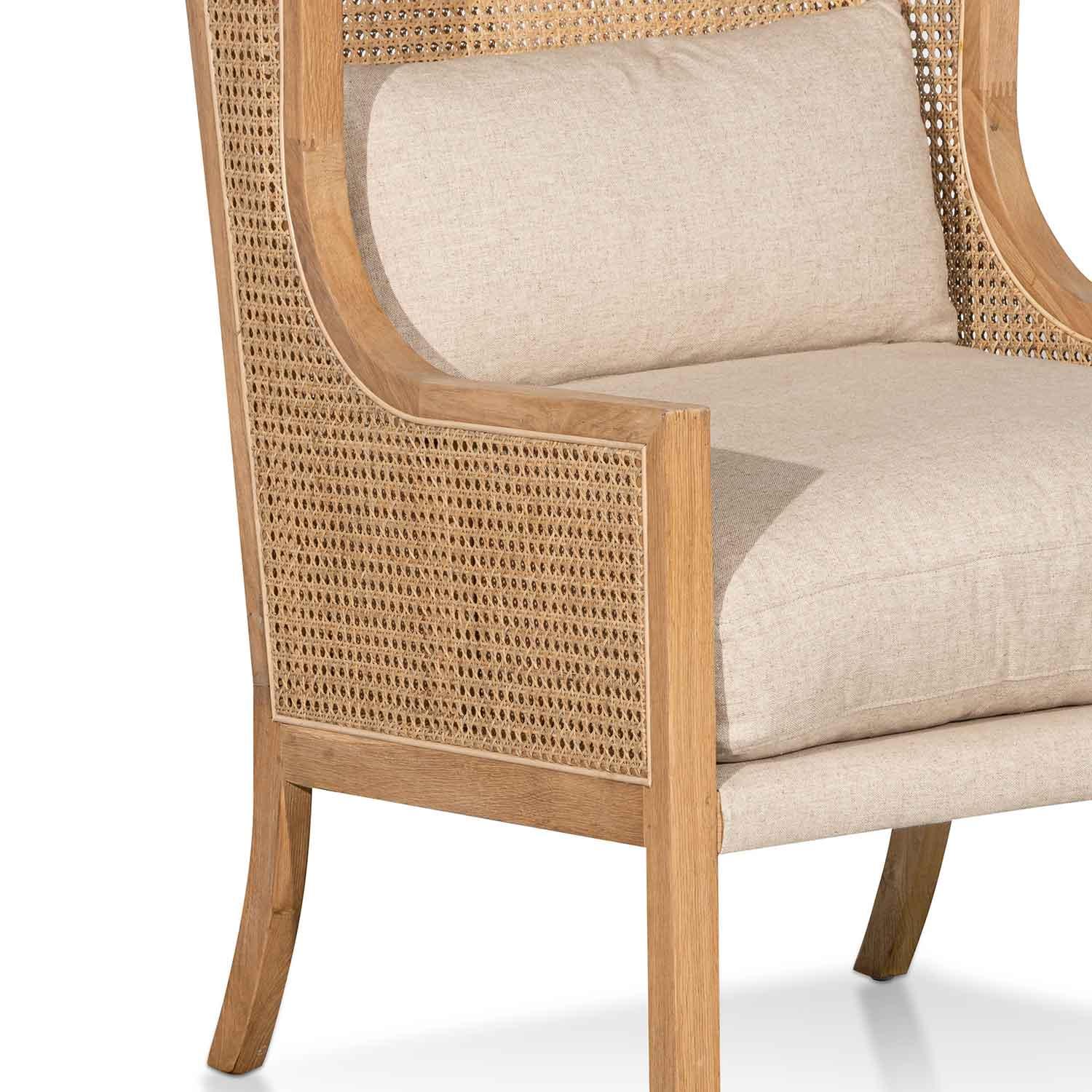 FC Wingback Rattan ArmFCair - Distress Natural - Sand White