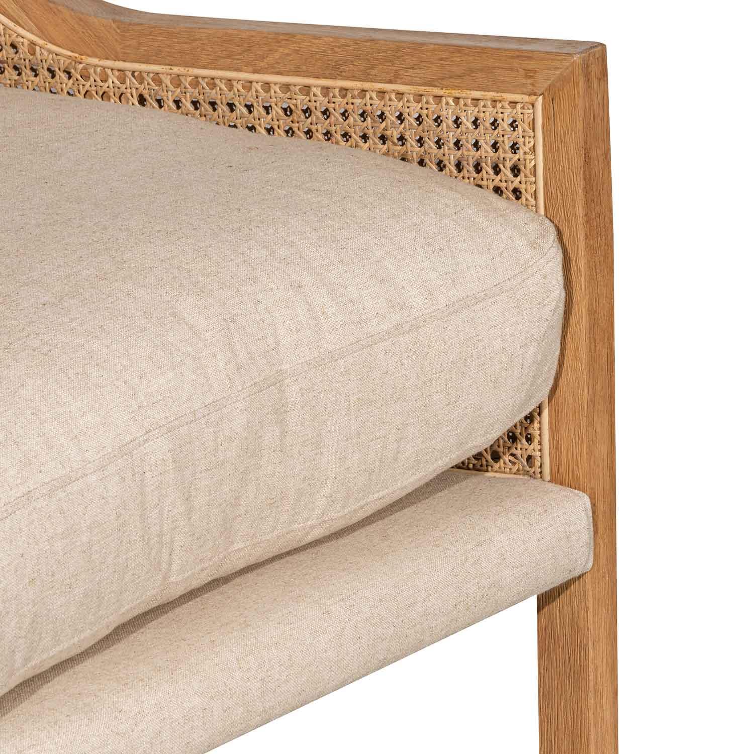 FC Wingback Rattan ArmFCair - Distress Natural - Sand White