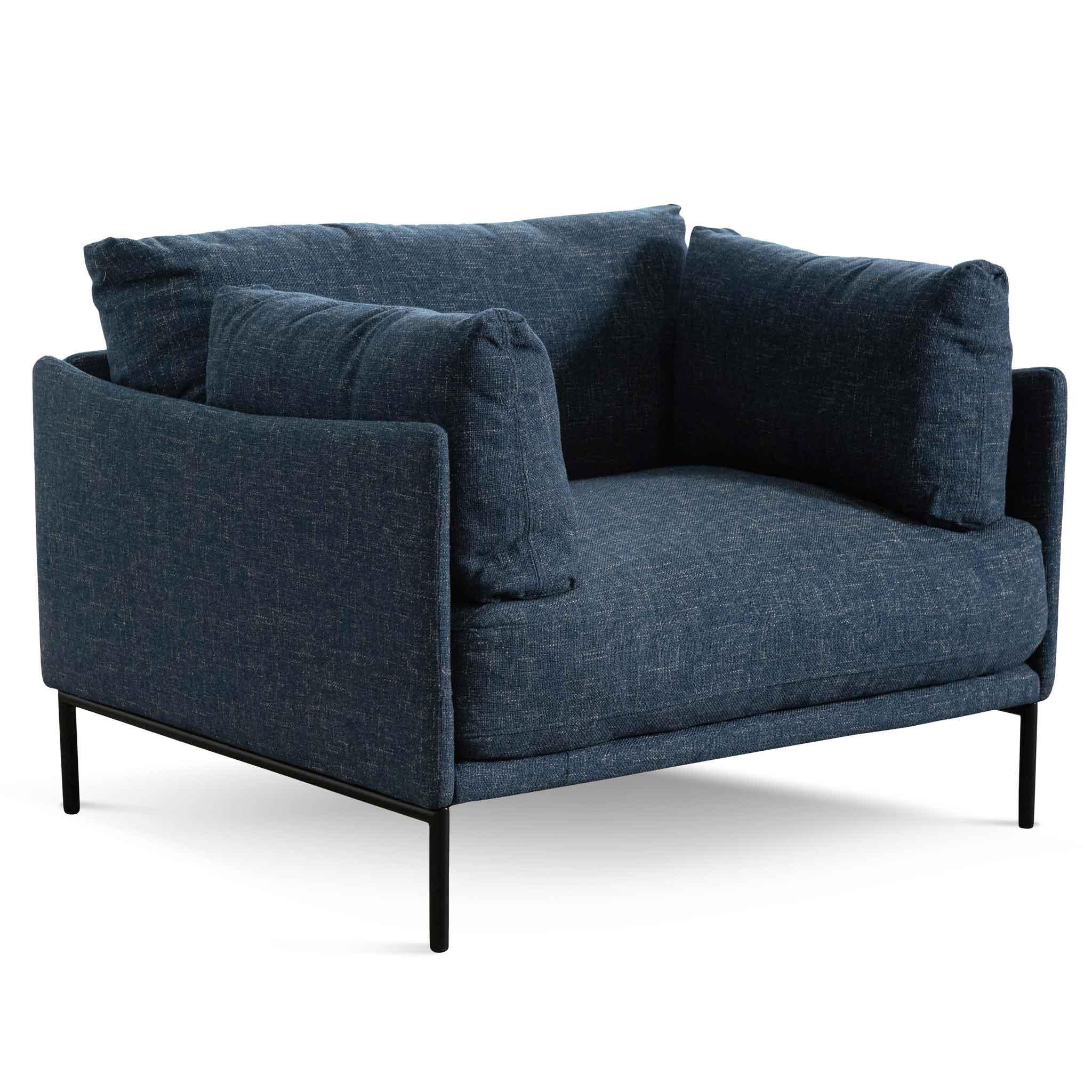 FC Fabric Arm Chair - Dark Blue