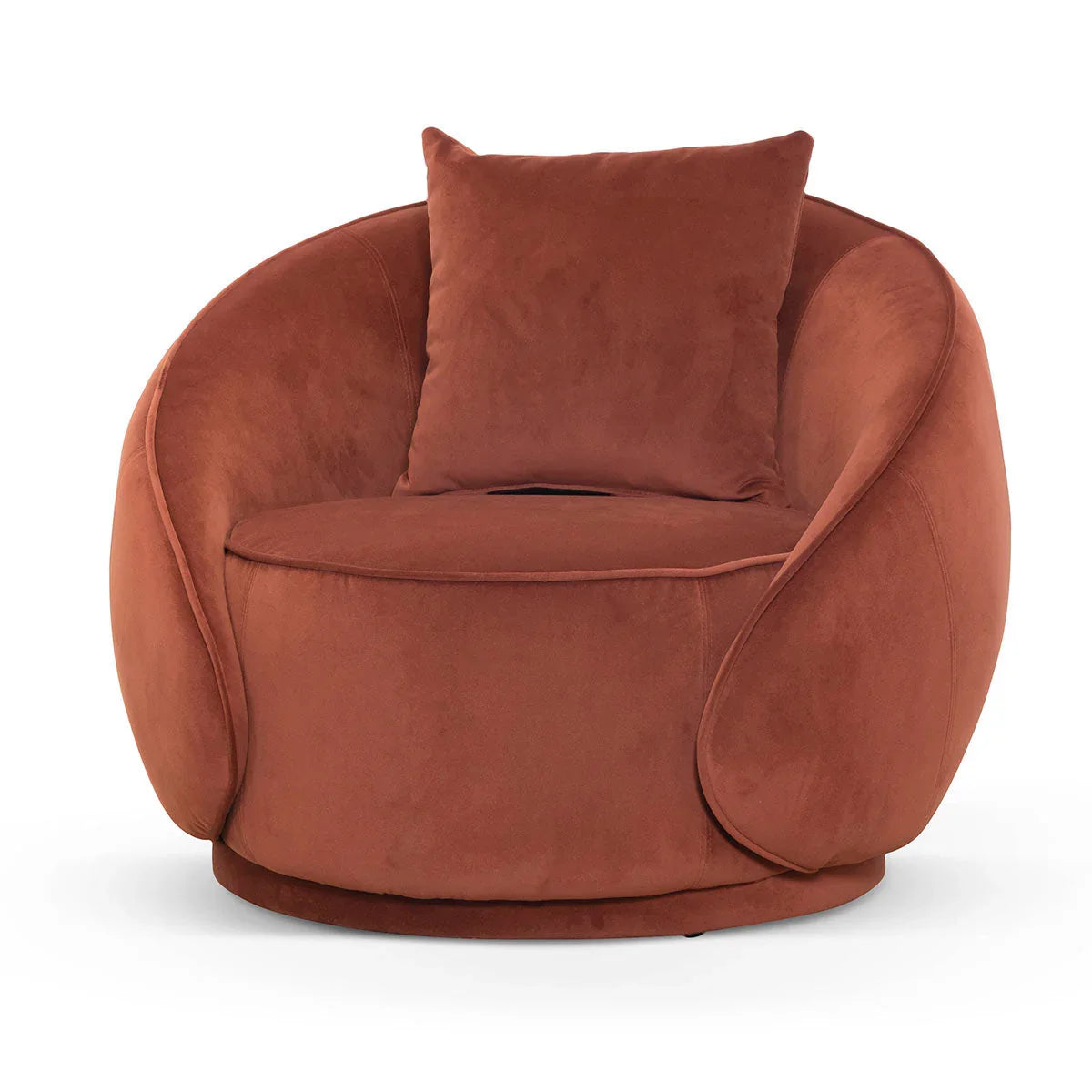 FC Velvet Armchair - Rustic Orange