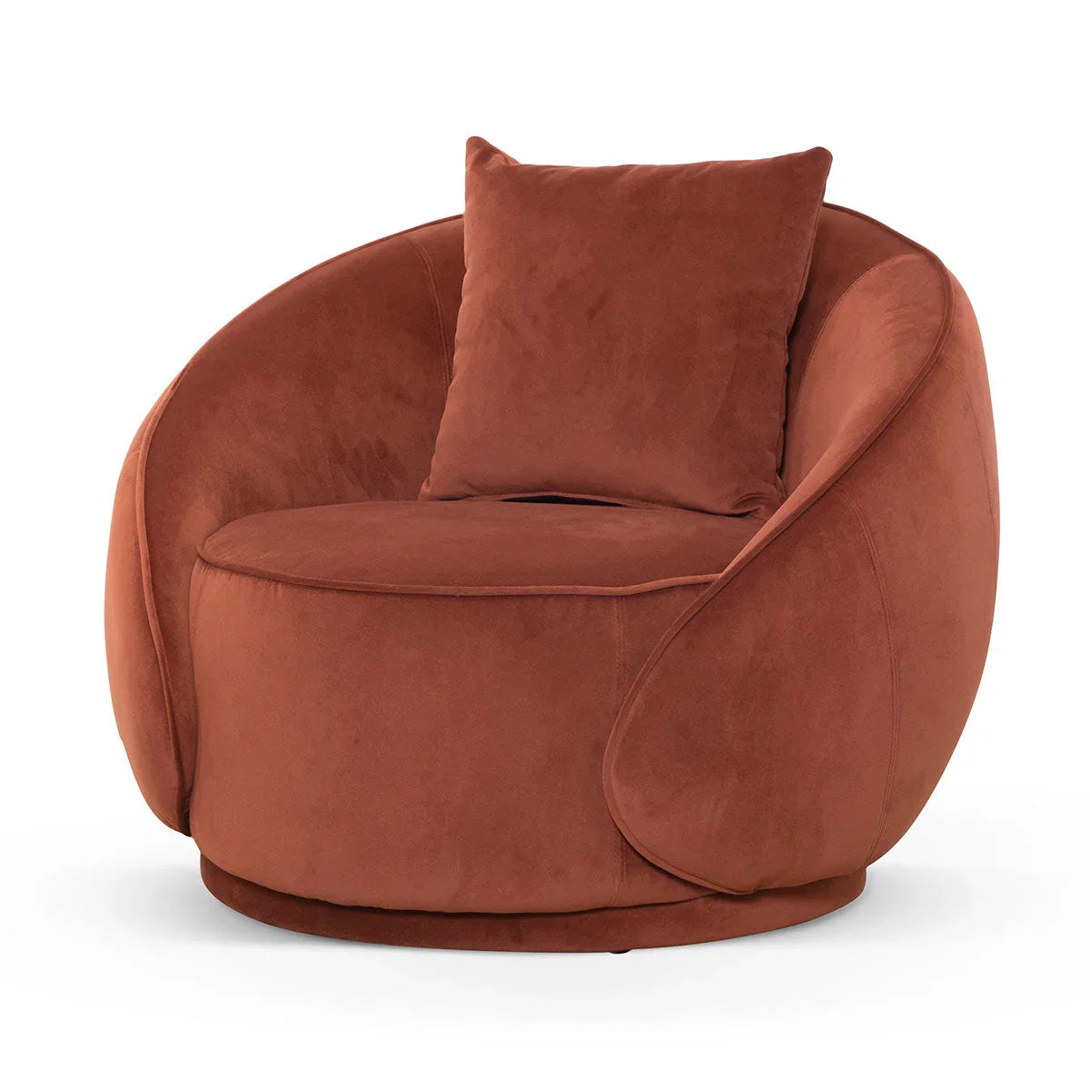 FC Velvet Armchair - Rustic Orange