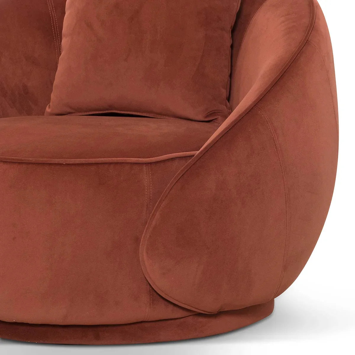 FC Velvet Armchair - Rustic Orange