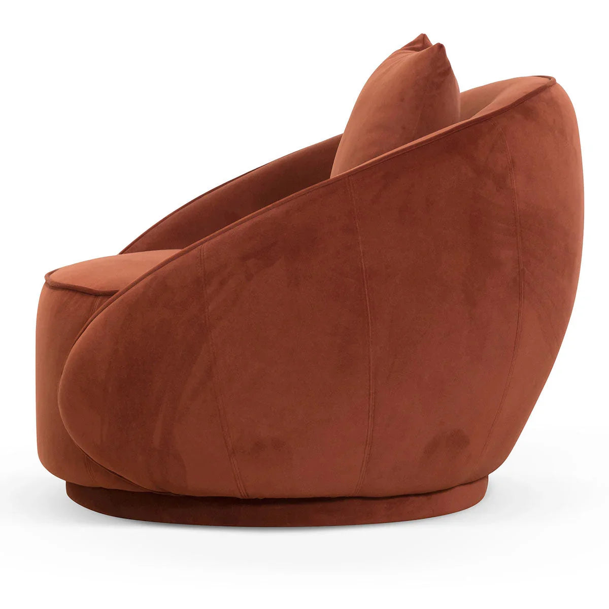 FC Velvet Armchair - Rustic Orange
