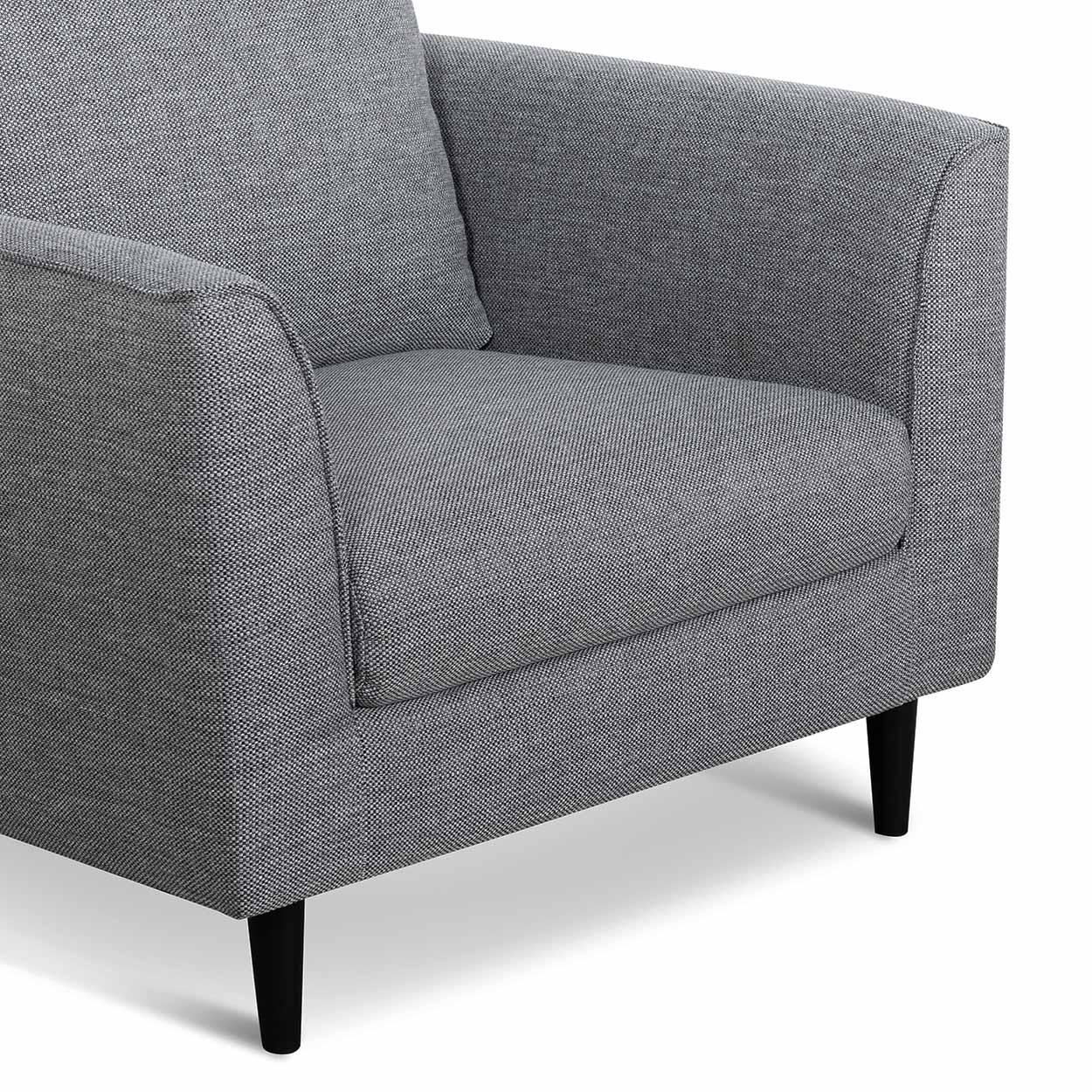 FC Fabric Armchair - Graphite Grey with Black Leg