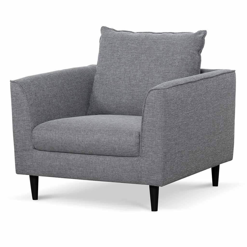 FC Fabric Armchair - Graphite Grey with Black Leg