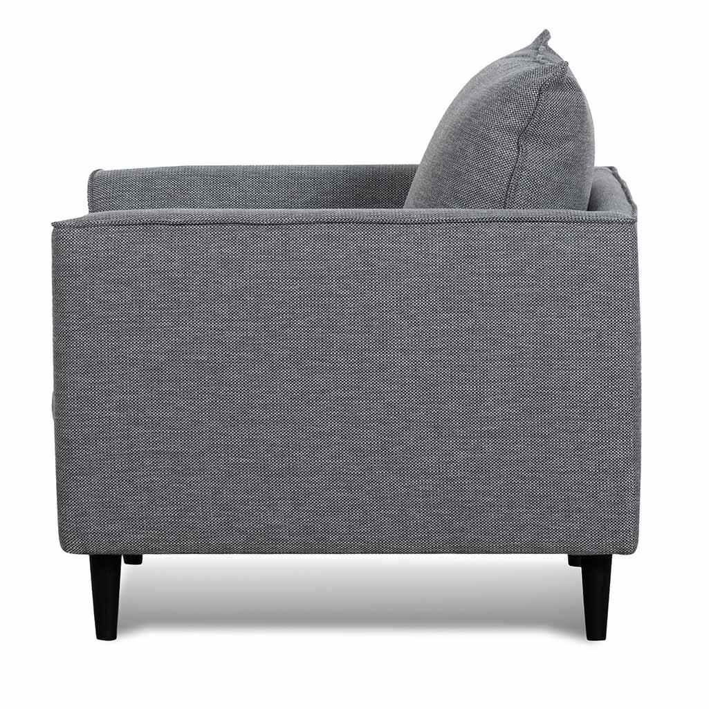 FC Fabric Armchair - Graphite Grey with Black Leg