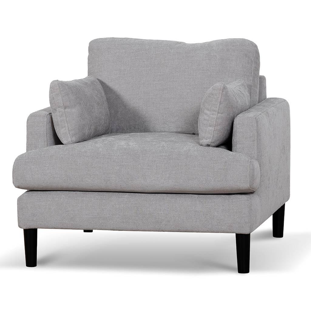 FC Fabric Armchair - Oyster Beige and Black Leg