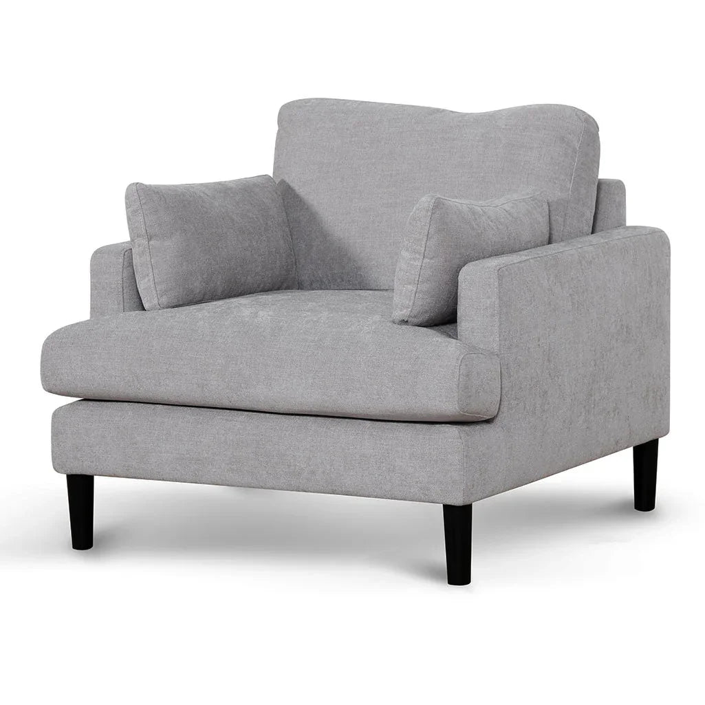 FC Fabric Armchair - Oyster Beige and Black Leg