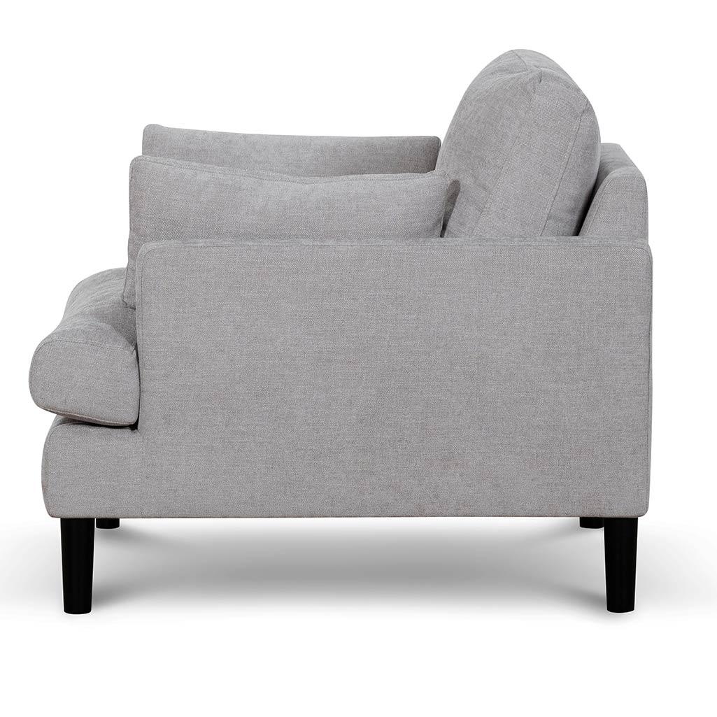 FC Fabric Armchair - Oyster Beige and Black Leg
