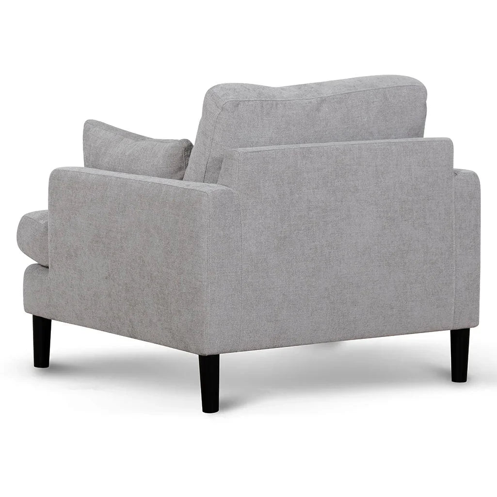 FC Fabric Armchair - Oyster Beige and Black Leg