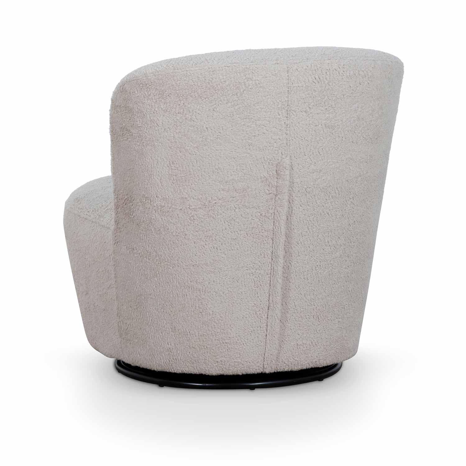FC Swivel Lounge Chair - Ivory Teddy
