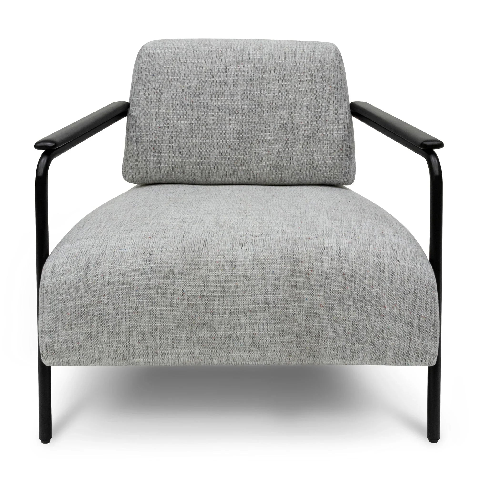 FC Fabric Armchair - Light Spec Grey with Black Legs