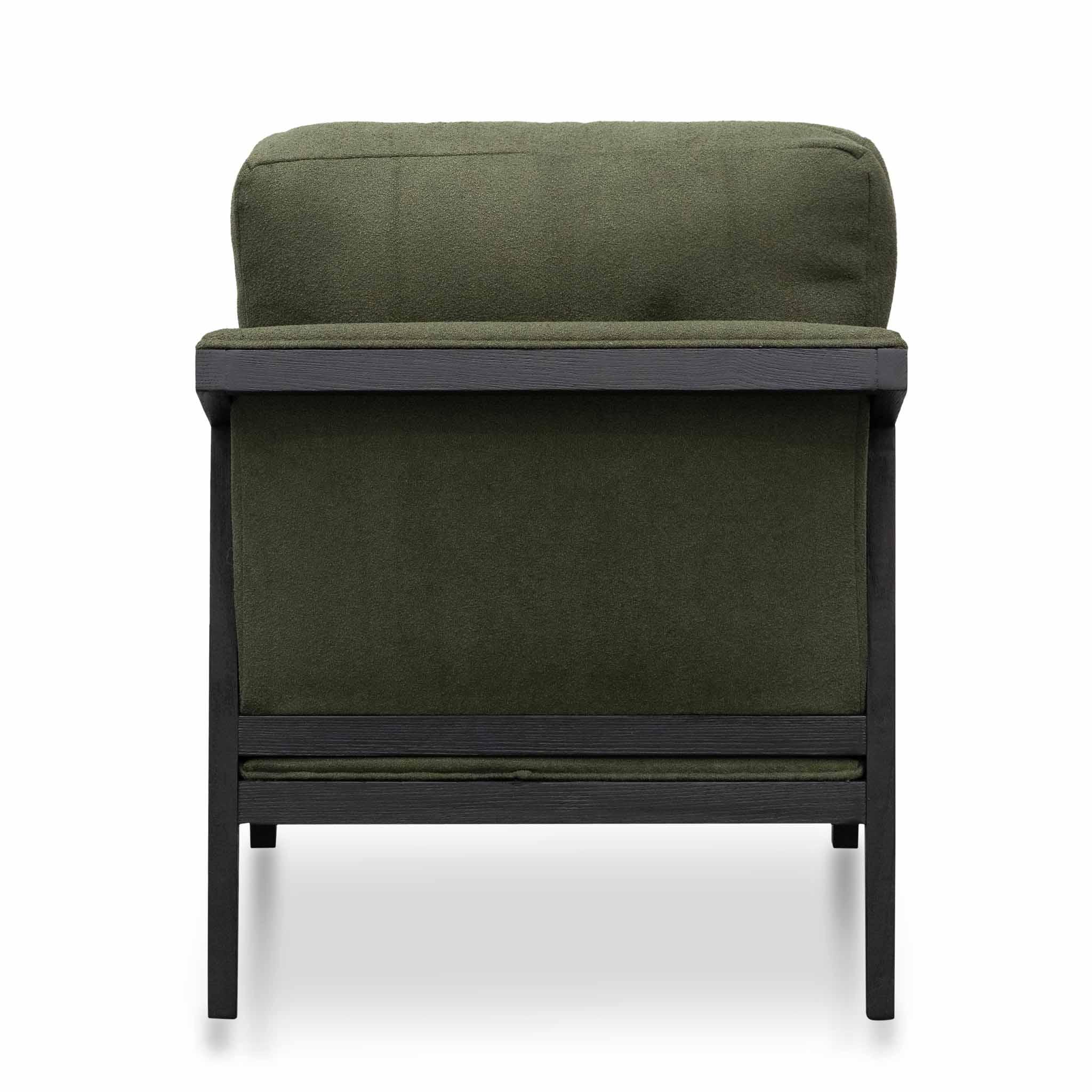FC Green Fabric Lounge Chair - Black Frame