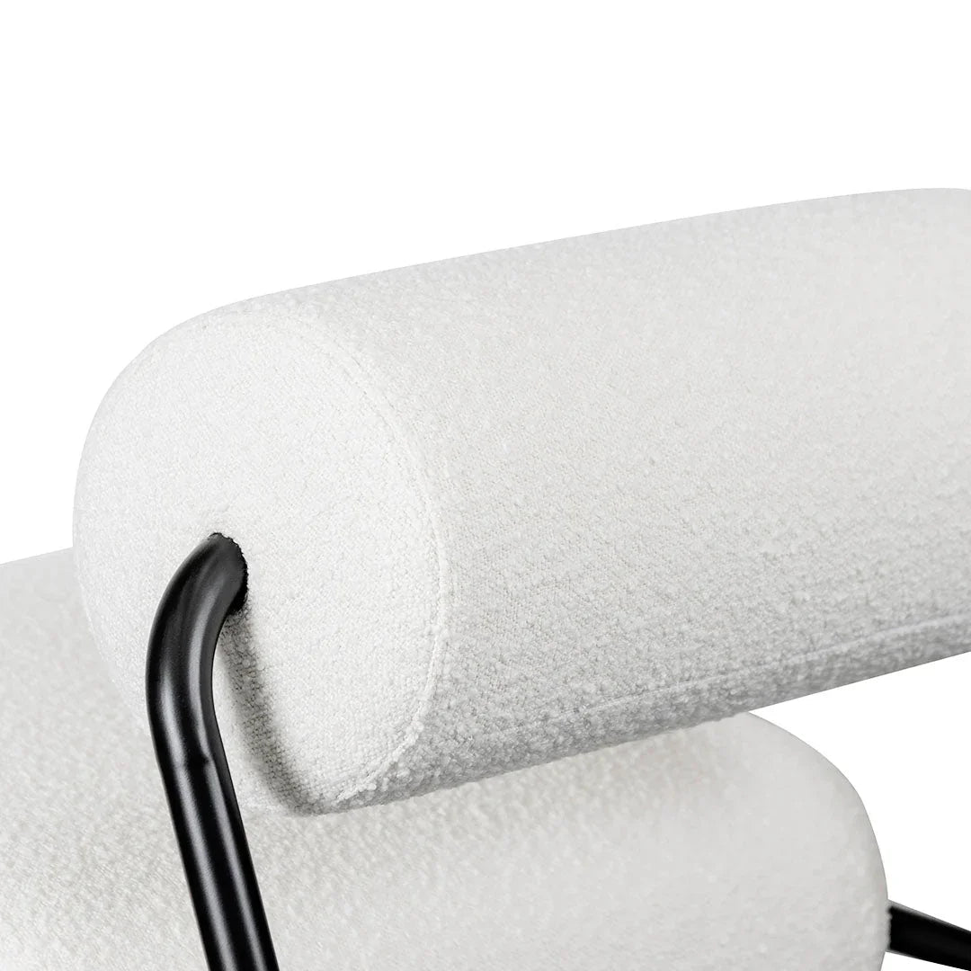 FC Lounge Chair - Ivory White Boucle