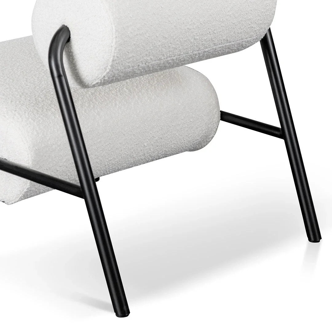 FC Lounge Chair - Ivory White Boucle