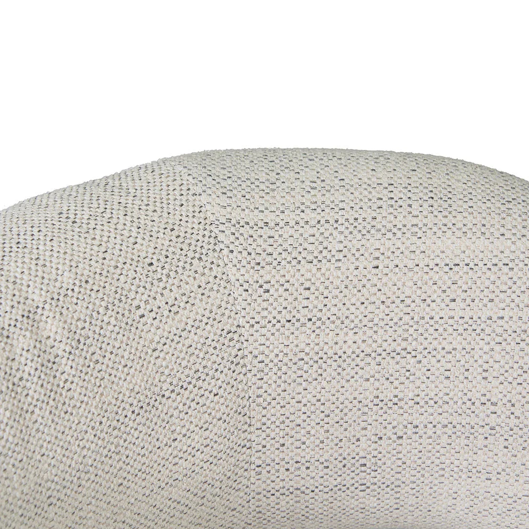 FC Rustic Beige Fabric Armchair - Black Legs