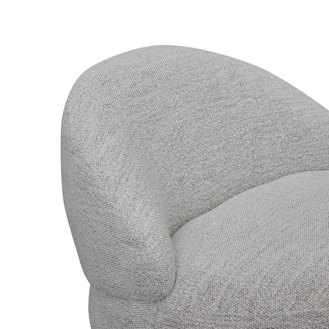 FC Swivel Fabric Lounge Chair - Fog Grey