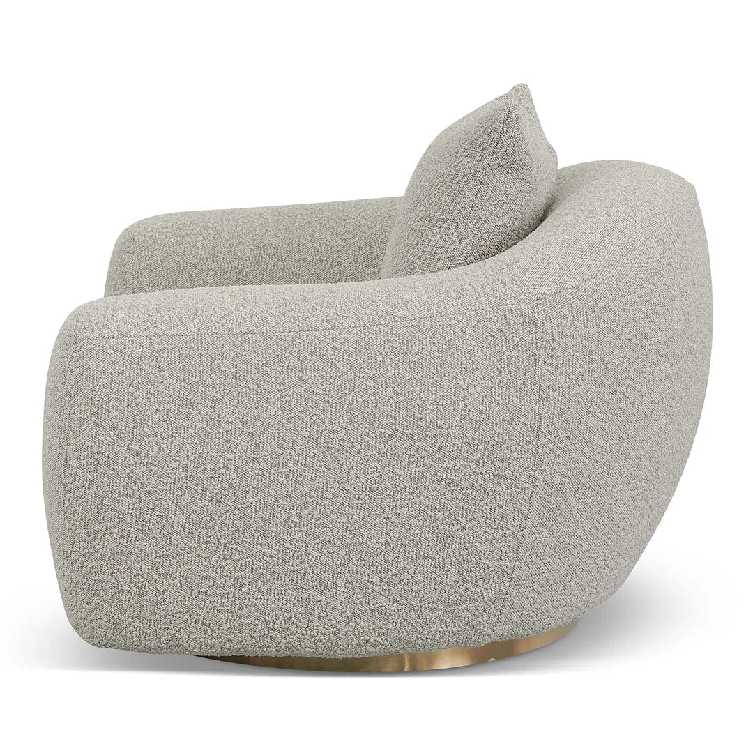 FC Swivel Armchair - Ash Grey Boucle