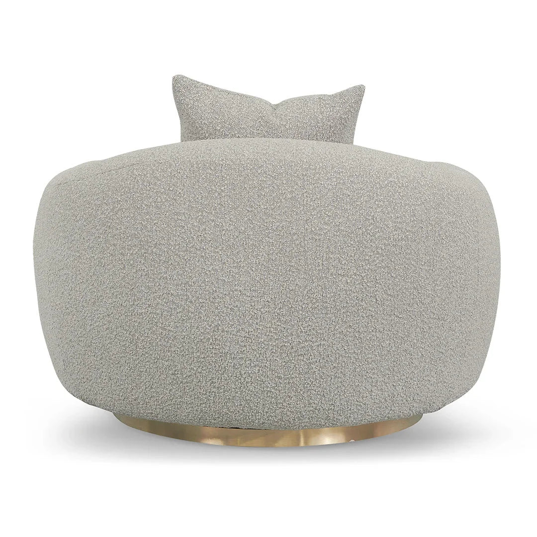 FC Swivel Armchair - Ash Grey Boucle