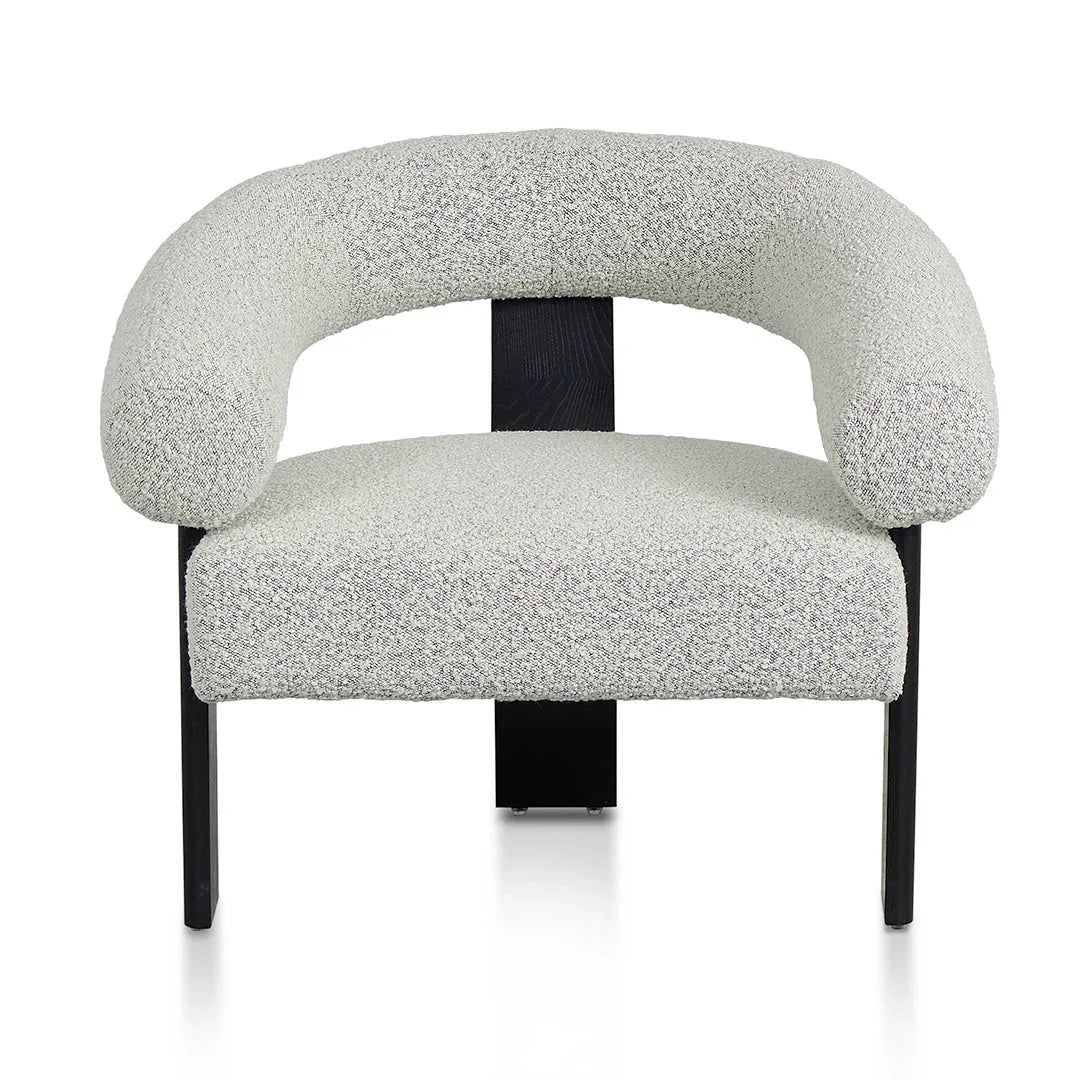FC Pepper Boucle Armchair - Black Legs