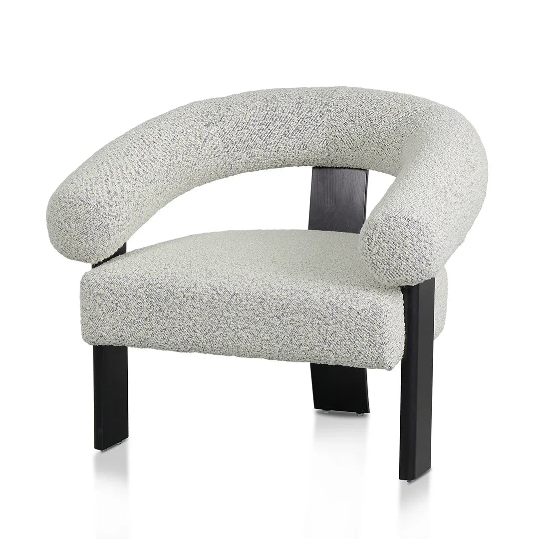 FC Pepper Boucle Armchair - Black Legs
