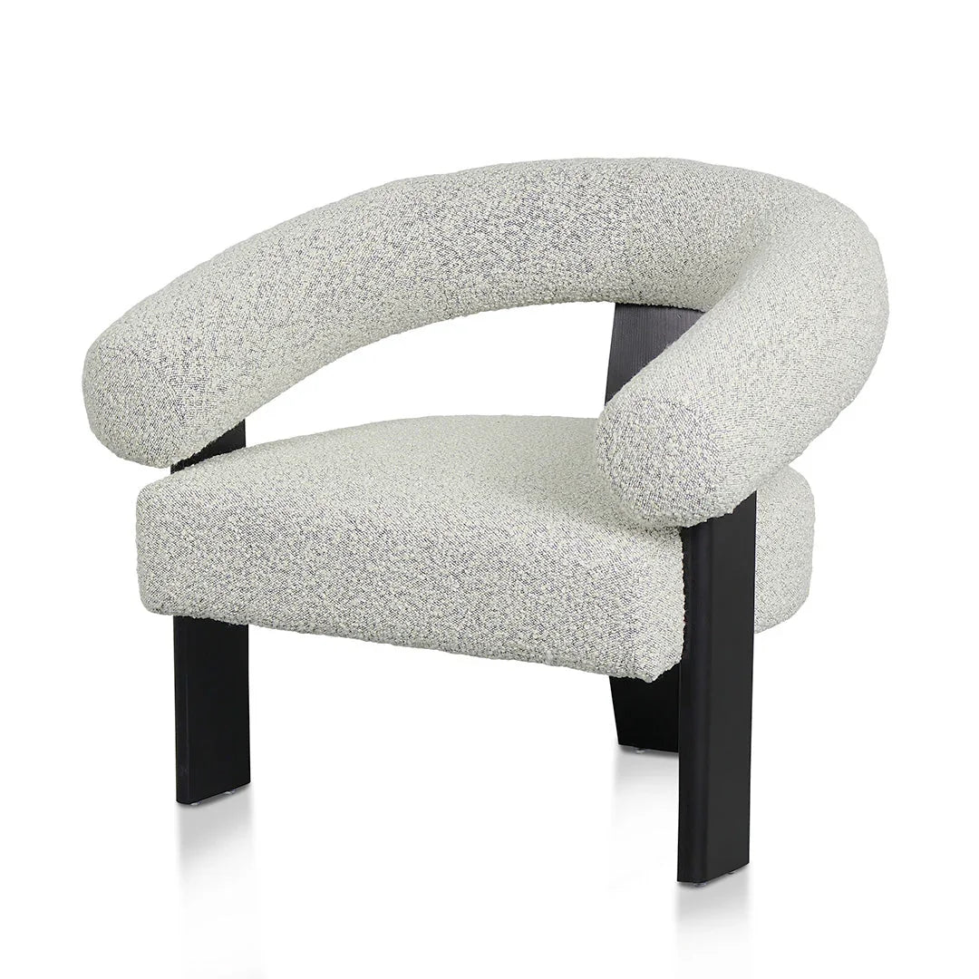 FC Pepper Boucle Armchair - Black Legs