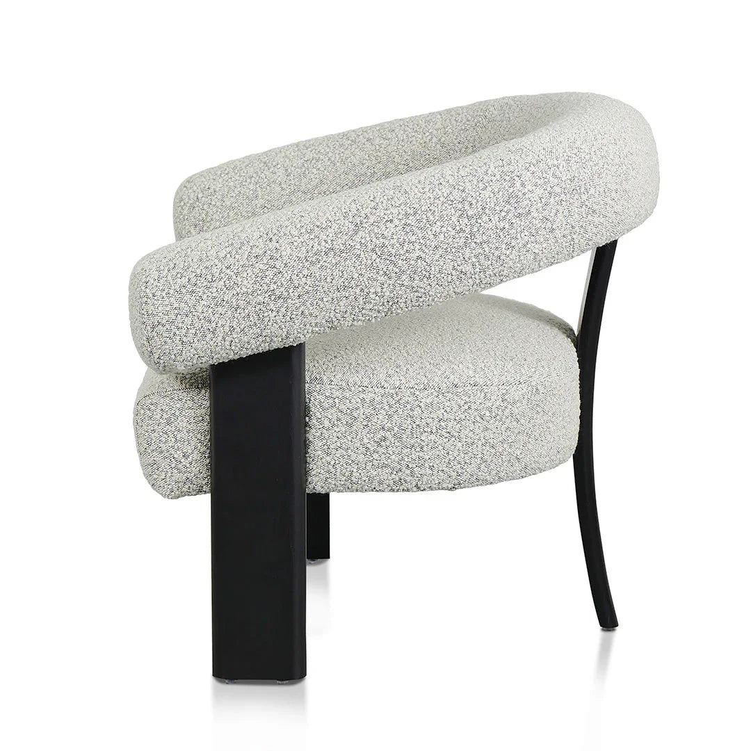 FC Pepper Boucle Armchair - Black Legs