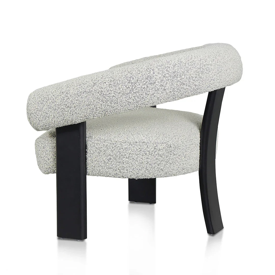 FC Pepper Boucle Armchair - Black Legs