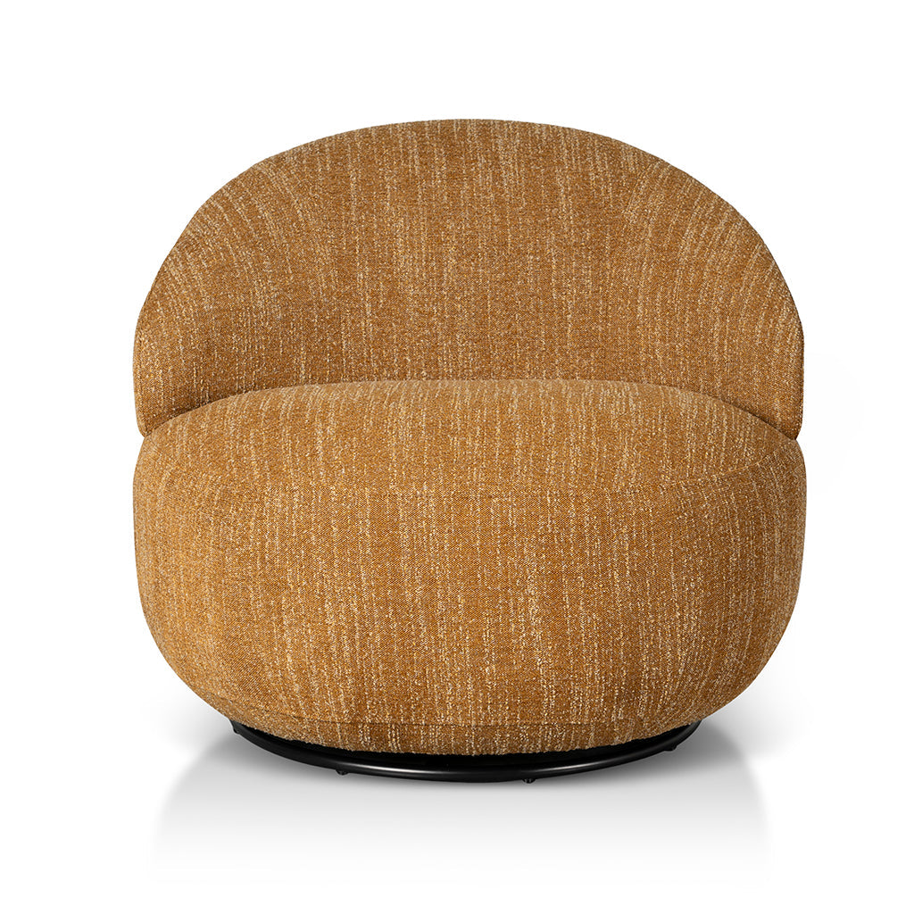 FC Swivel Fabric Lounge Chair - Ginger Brown