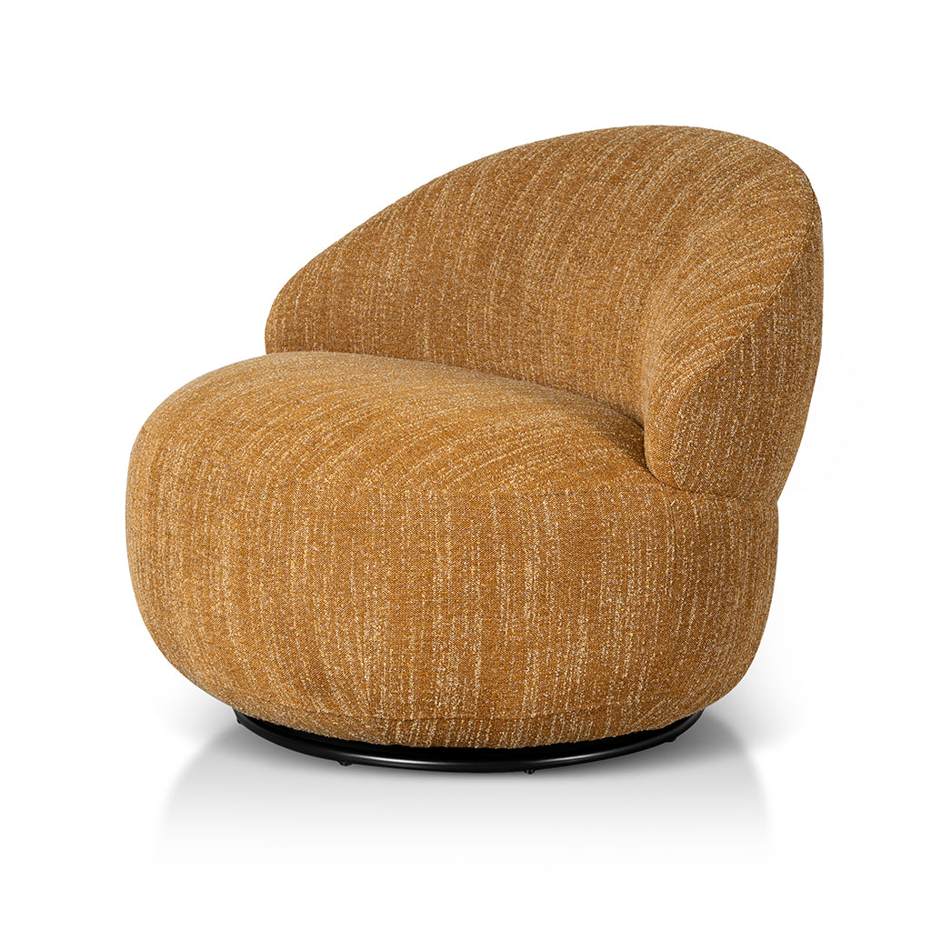 FC Swivel Fabric Lounge Chair - Ginger Brown
