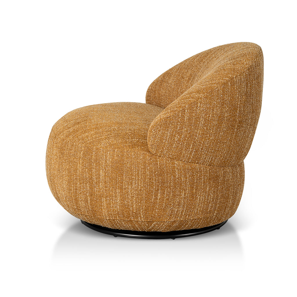 FC Swivel Fabric Lounge Chair - Ginger Brown