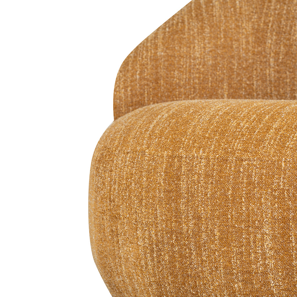 FC Swivel Fabric Lounge Chair - Ginger Brown