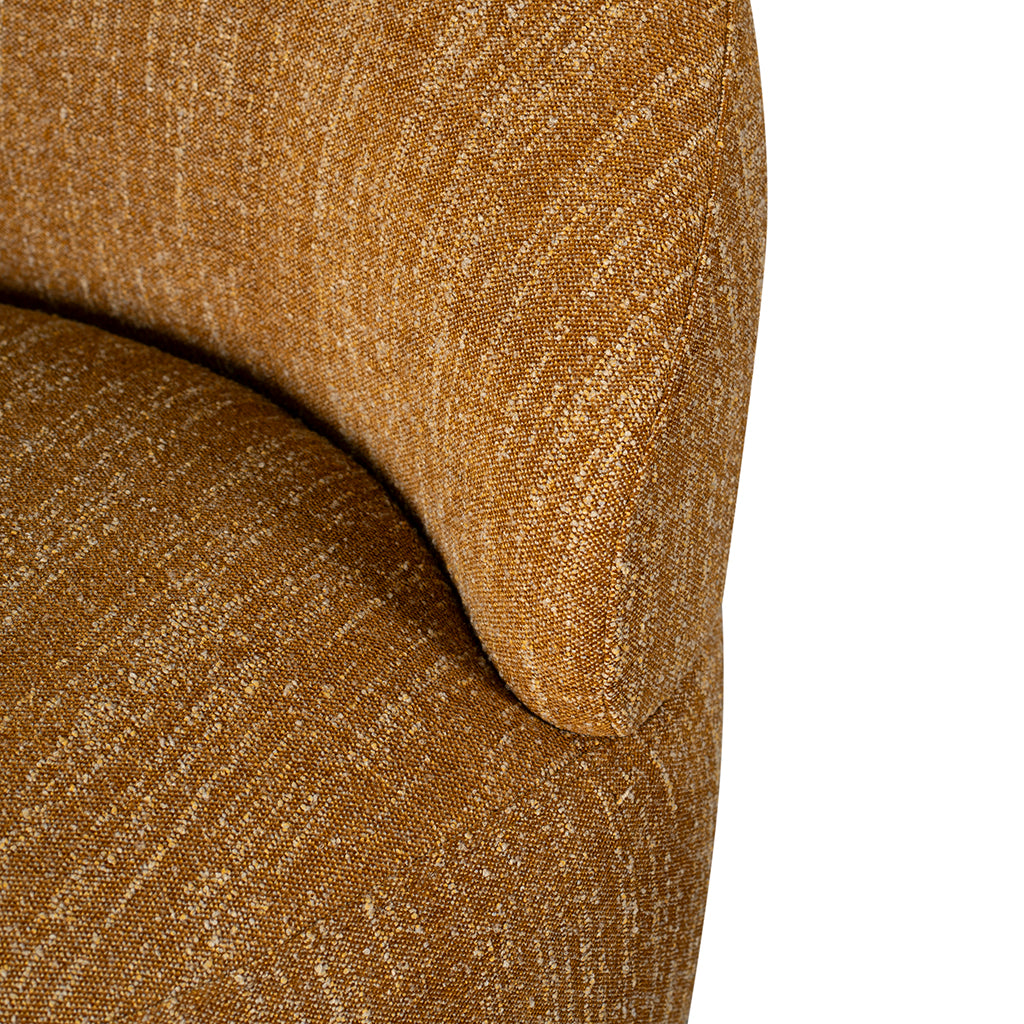FC Swivel Fabric Lounge Chair - Ginger Brown
