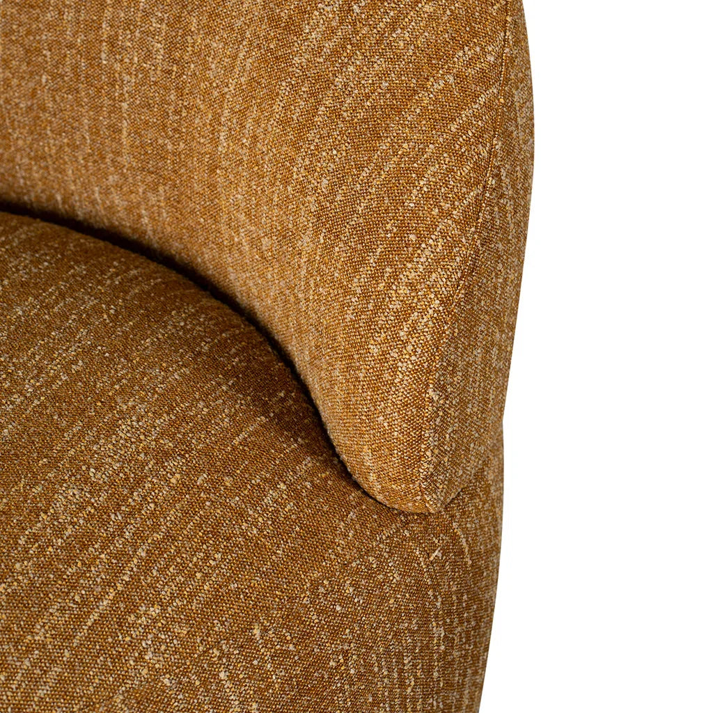 FC Swivel Fabric Lounge Chair - Ginger Brown