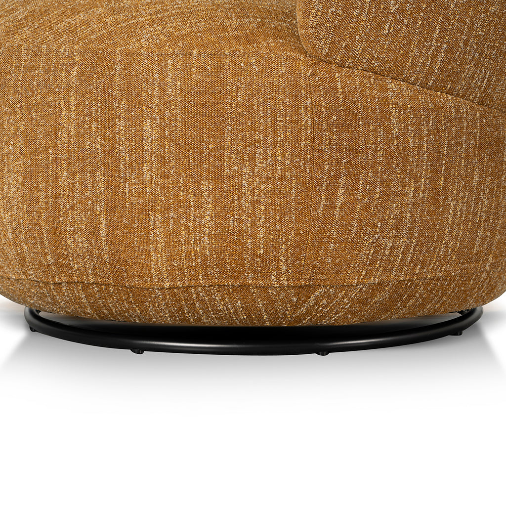 FC Swivel Fabric Lounge Chair - Ginger Brown