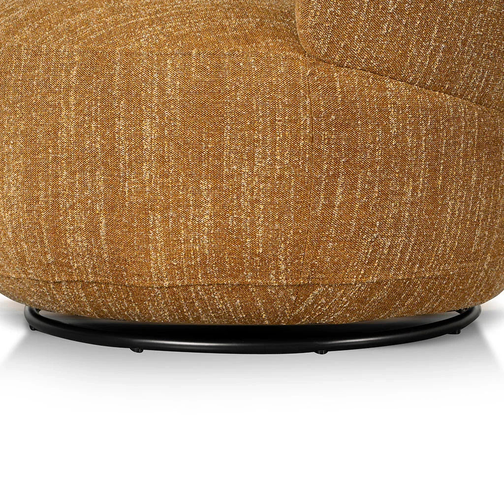 FC Swivel Fabric Lounge Chair - Ginger Brown