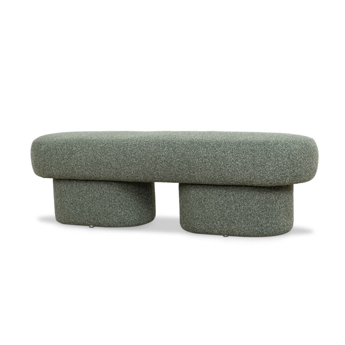 Kate 1.5m Long Upholstered Ottoman Bench - Hunter Green