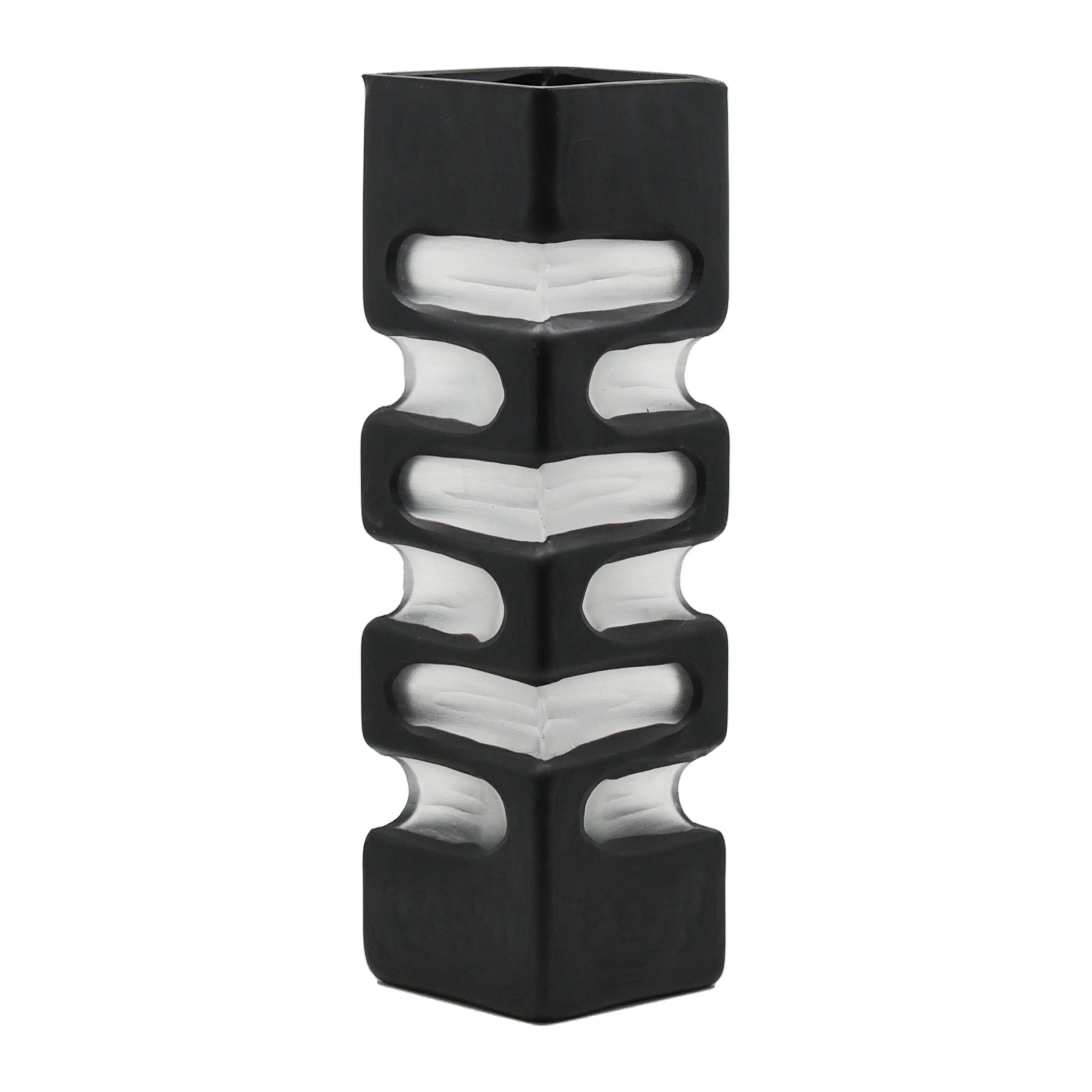 Clyde Glass Black Column Vase Large W11 X D11 X H38cm
