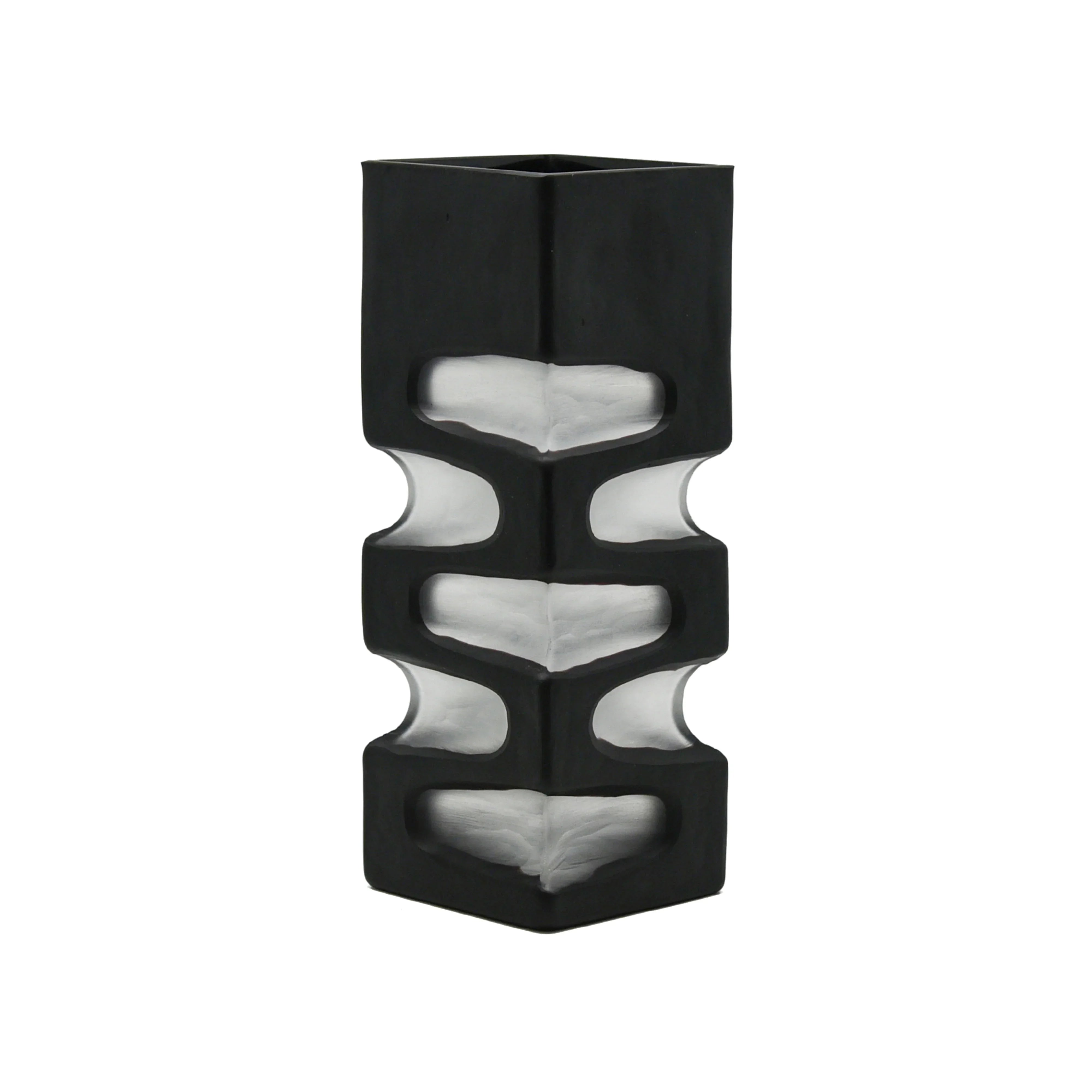Clyde Glass Black Column Vase Sml W11 X D11 X H30cm