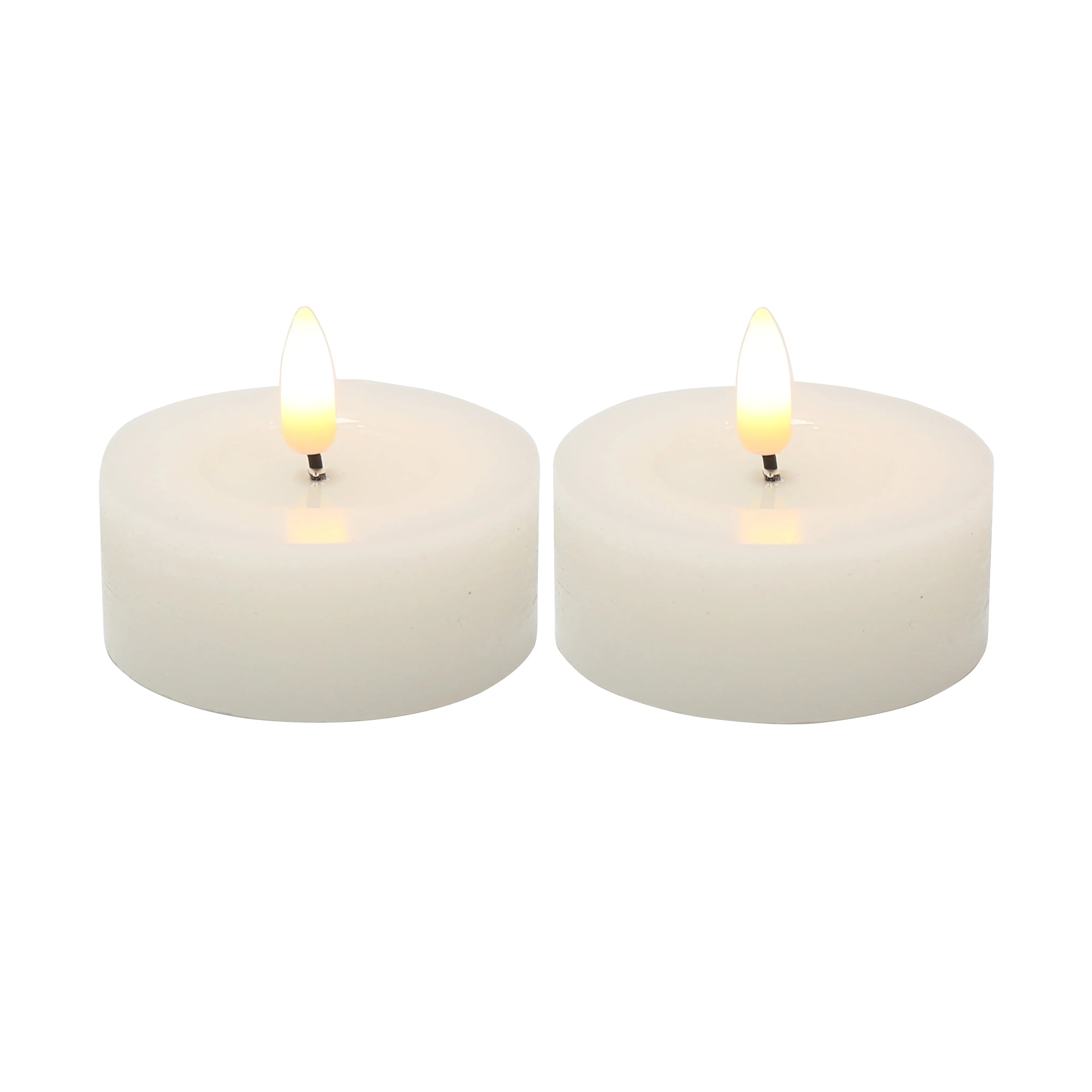 Flash Led Tealight Lge Set2 W6.5 X D6.5 X H5.5cm
